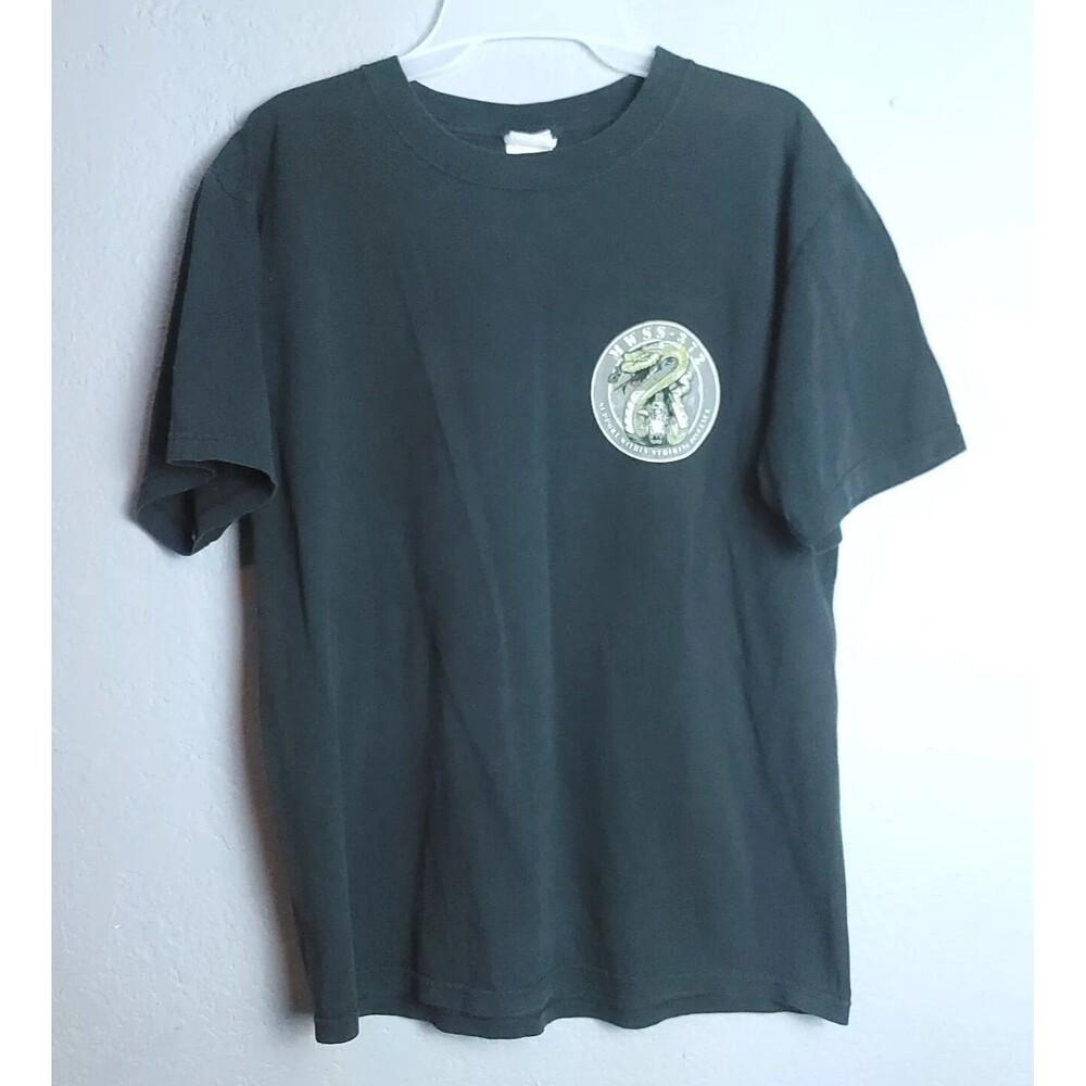 MWSS-372 support within stacking distance crew neck t shirt Black Size M